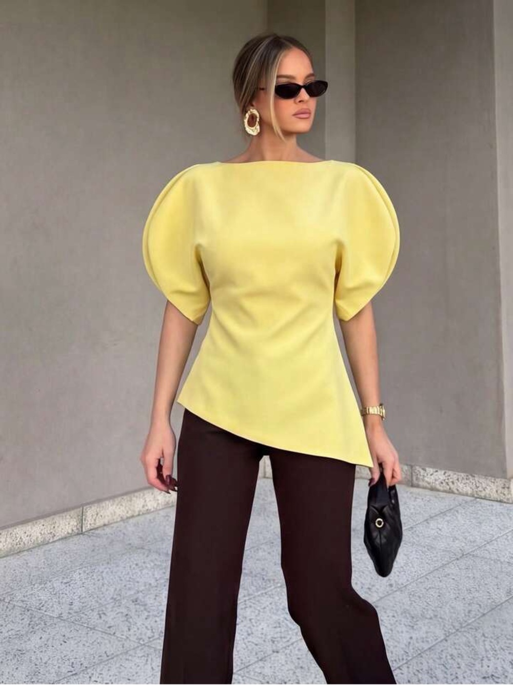 ZARA ZW COLLECTION PUFF SLEEVE TOP XS - Picture 10 of 16
